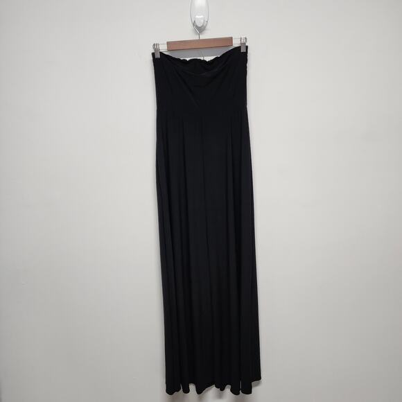 Carlos Saavedra Convertible Bandeau Black Maxi Dress Size M Stretchy Formal Gown - Picture 7 of 16